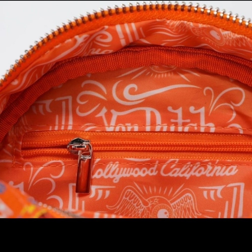 Von Dutch NWT Jax bowling bag w/detachable strap Orange Nwt - Picture 5 of 5
